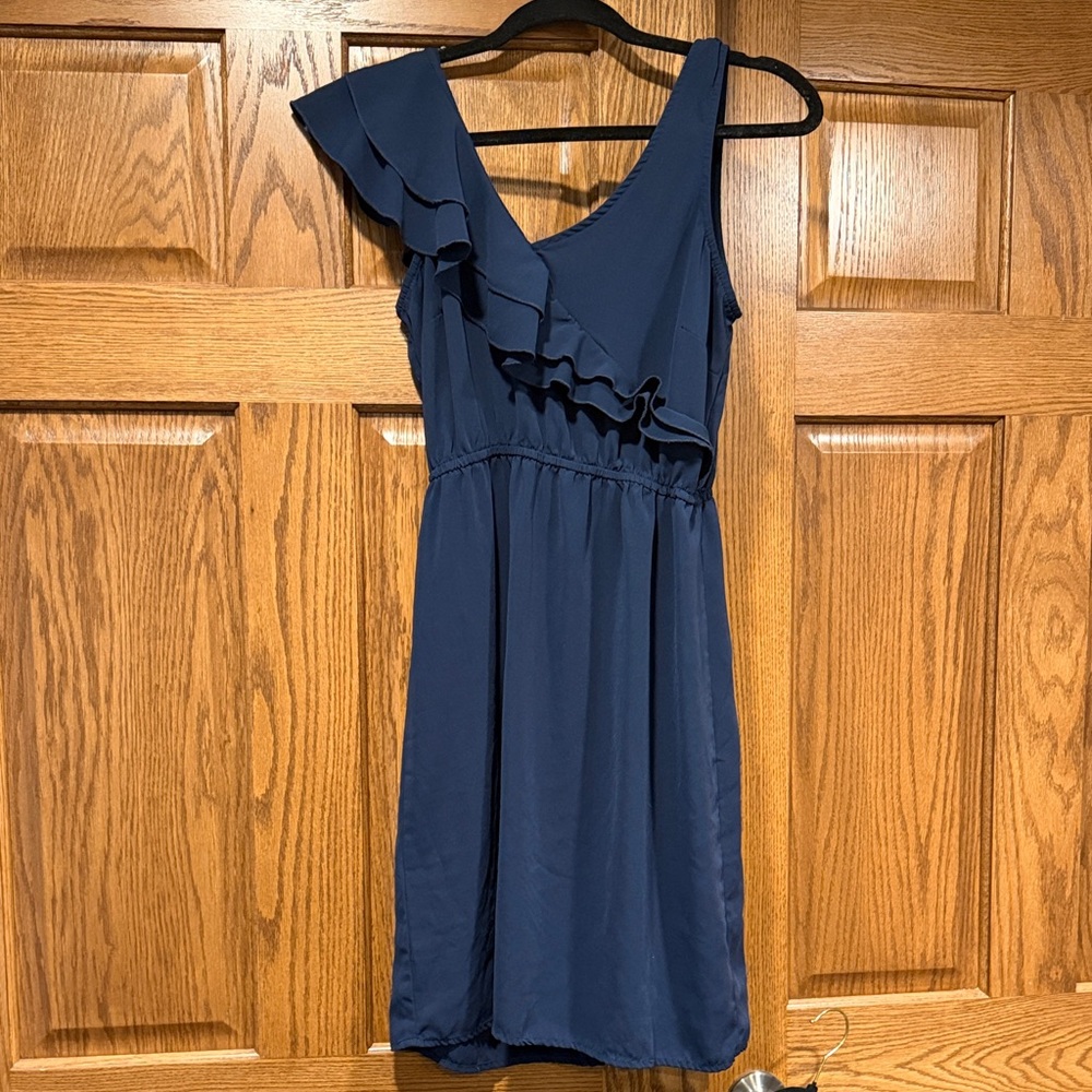 Maurices Navy One Shoulder Dress